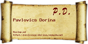 Pavlovics Dorina névjegykártya